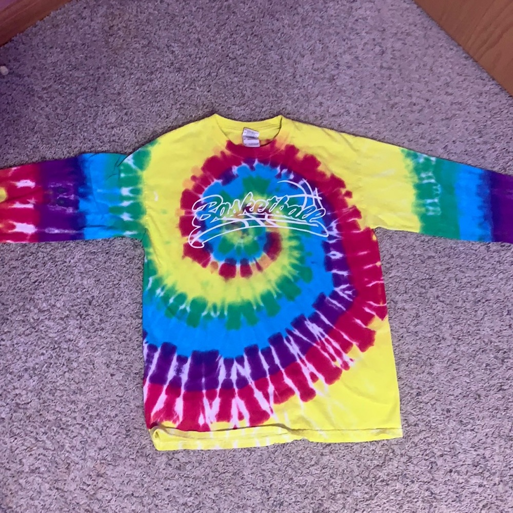 Tie Dye Basketball Long Sleeve Shirt